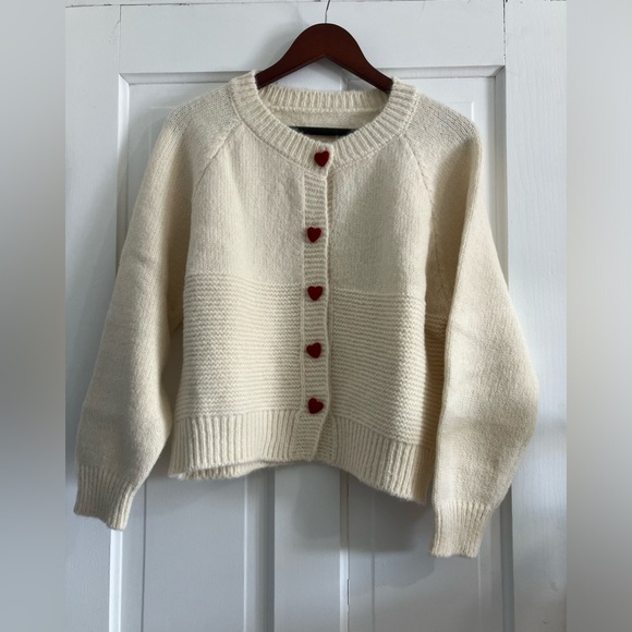 NWT Chicwish Cardigan with Heart Buttons - Picture 2 of 5